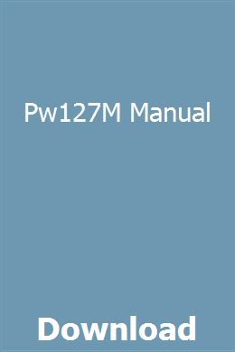Pw127m engine manual pdf